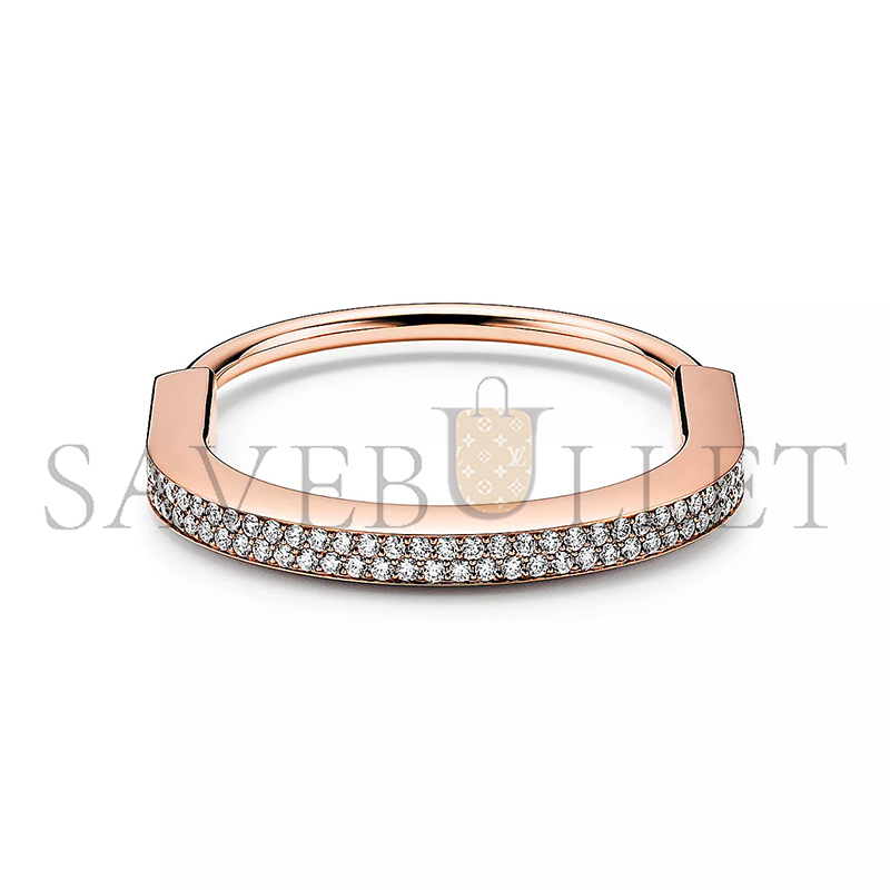 TIFFANY BRACELET ROSE GOLD FULLY PAVÉ DIAMONDS GRP12235